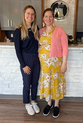 Chiropractor Calgary AB Madison Baile With Pregnant Patient